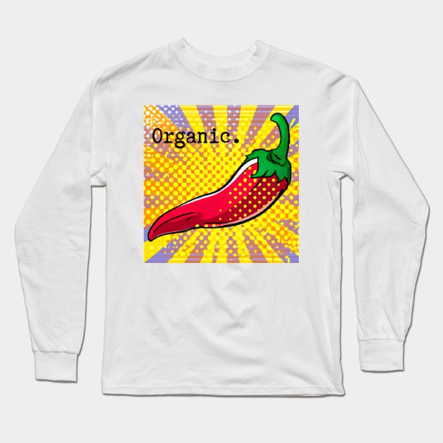 Organic Chili Pepper Long Sleeve T-Shirt by Homegrown Life